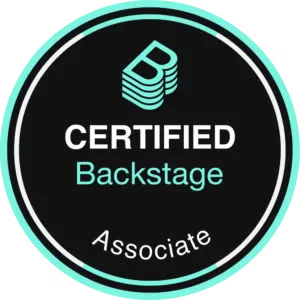 Certified Backstage Associate (CBA) badge