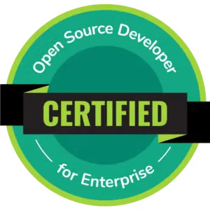 Open Source Essentials for Developers (LFD221) + Certified Open Source Developer for Enterprise (CODE) Exam Bundle badge