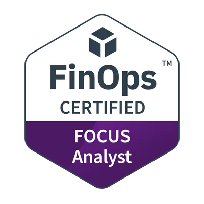 FinOps Certified FOCUS Analyst badge